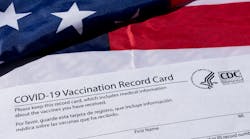 Covid 19 Vaccine Card Plus Flag