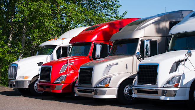 Used Trucks In A Row