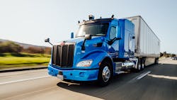 While a 600-mile freight run could take more than 20 hours to complete with a human driver following federal hours-of-service rules, it could take just 12 hours to complete autonomously, according to Embark. While a 600-mile freight run could take more than 20 hours to complete with a human driver following federal hours-of-service rules, it could take just 12 hours to complete autonomously, according to Embark.