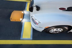 The WheelRight drive over solution, developed in the U.K., captures vehicle I.D. and weight, along with sidewall damage, tire tread, temperature, and pressure data in six seconds. The WheelRight drive over solution, developed in the U.K., captures vehicle I.D. and weight, along with sidewall damage, tire tread, temperature, and pressure data in six seconds.