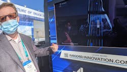 Richard Tame, CFO at Aurora, explains how the Aurora Driver works during CES 2022. Richard Tame, CFO at Aurora, explains how the Aurora Driver works during CES 2022.