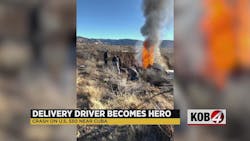 Video Ups Driver Pulls Man From Burning Semi On Us 550