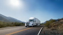 Navistar's International LT on-highway tractor includes aerodynamic devices and features to maximize fuel economy. Navistar's International LT on-highway tractor includes aerodynamic devices and features to maximize fuel economy.