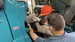 Paré Centre du Camion has already trained and certified three technicians to perform maintenance and repairs on customers’ Volvo VNR Electric trucks. Paré Centre du Camion has already trained and certified three technicians to perform maintenance and repairs on customers’ Volvo VNR Electric trucks.