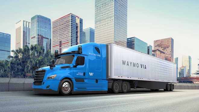 Waymo Driver Equipped Daimler Freightliner Cascadia Truck