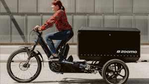 Zoomo's cargo e-trike for last-mile deliveries.
