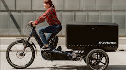 Zoomo&apos;s cargo e-trike for last-mile deliveries.