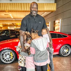 The Collins family kids (@thecollinskids on Instagram) were overjoyed by Shaquille O&apos;Neal&apos;s generosity and kindness at the Ford dealership in Grapevine, Texas.
