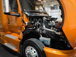 Navistar’s enhanced International A26 engine shows a fuel economy improvement of 4% to 5%. Navistar’s enhanced International A26 engine shows a fuel economy improvement of 4% to 5%.