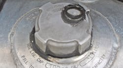 Diesel Fuel Cap On A Tractor