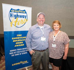 2020-21 Goodyear Highway Hero Gerald &ldquo;Andy&rdquo; Wright and wife, Joyce, at the TMC 2022 Annual Meeting.
