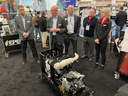 CEO Ralph Kokot and his Vanair team headline a March 10 press conference at the company&apos;s booth at Work Truck Week 2022 at the Indianapolis Convention Center.