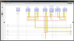 The Advanced Interactive Wiring Diagrams update to TruckSeries helps technicians see how wires flow through the system, as well as quickly access other relevant repair information with a tap of a button.