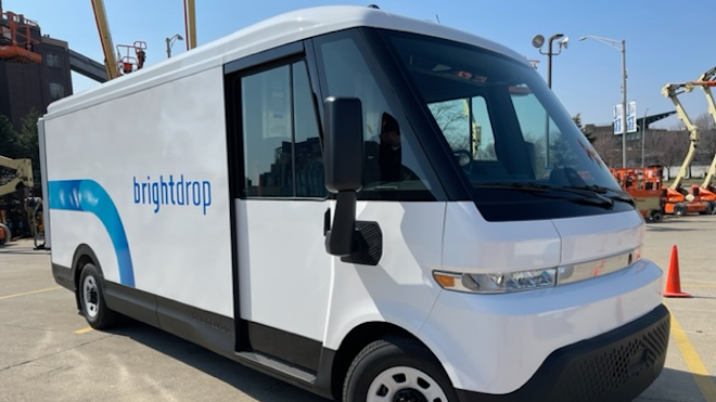The BrightDrop EV, a General Motors product, was demonstrated March 7-11 at NTEA's Work Truck Week 2022 in Indianapolis. It's the fastest-built vehicle delivered, from concept to market, in GM's history.