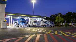 Truck Stop At Night