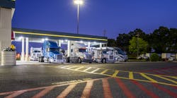 Truck Stop At Night