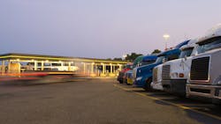Trucks At Truck Stop Trucks At Truck Stop