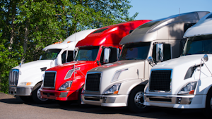 Used Trucks In A Line