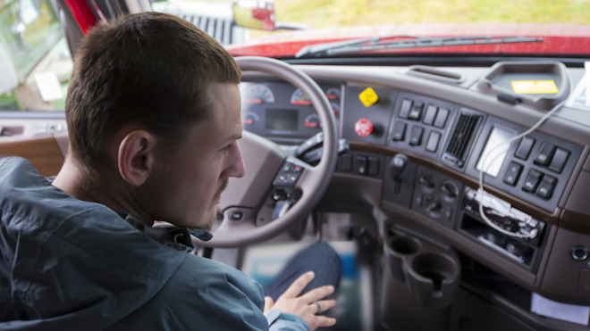 Truck Driver Cab Dreamstime Vitpho 61446277
