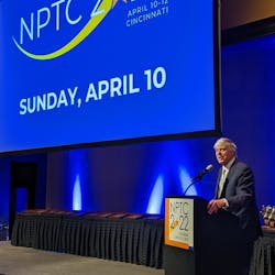 Gary Petty, president and CEO of the National Private Truck Council, welcomes attendees to the three-day conference in Cincinnati on Sunday, April 10. Gary Petty, president and CEO of the National Private Truck Council, welcomes attendees to the three-day conference in Cincinnati on Sunday, April 10.