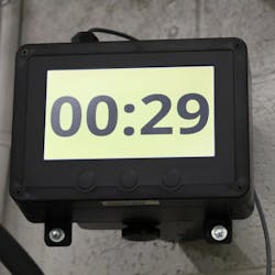 The Dok-Lok Dock Timer, a new visual management tool for enhanced loading dock productivity.
