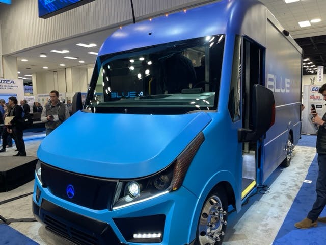 The new Blue Arc Class 3 walk-in delivery van.