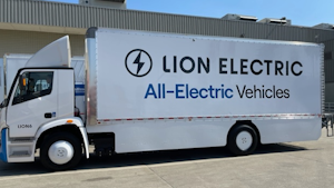 The all-electric Lion6 from Lion Electric Co. at 2022 Work Truck Week in March in Indianapolis.