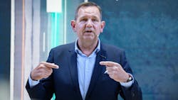 Peter Voorhoeve, president of Volvo Trucks North America, at ACT Expo 2022. Peter Voorhoeve, president of Volvo Trucks North America, at ACT Expo 2022.