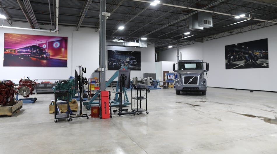 Volvo Trucks North America&rsquo;s new training facility was developed to support battery-electric vehicle training for technicians.