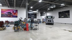 Volvo Trucks North America’s new training facility was developed to support battery-electric vehicle training for technicians. Volvo Trucks North America’s new training facility was developed to support battery-electric vehicle training for technicians.