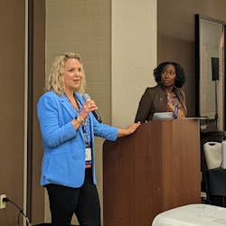 Next-Gen Trucking president Lindsey Trent, left, and board member Tiffany Howard. Next-Gen Trucking president Lindsey Trent, left, and board member Tiffany Howard.