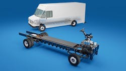 Concept illustration of Blue Bird’s electric Classes 5-6 custom chassis it developed with Lighting eMotors for commercial vehicle upfits. Concept illustration of Blue Bird’s electric Classes 5-6 custom chassis it developed with Lighting eMotors for commercial vehicle upfits.
