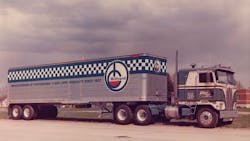 Hillyard tractor-trailer in 1974.