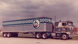 Hillyard tractor-trailer in 1974. Hillyard tractor-trailer in 1974.