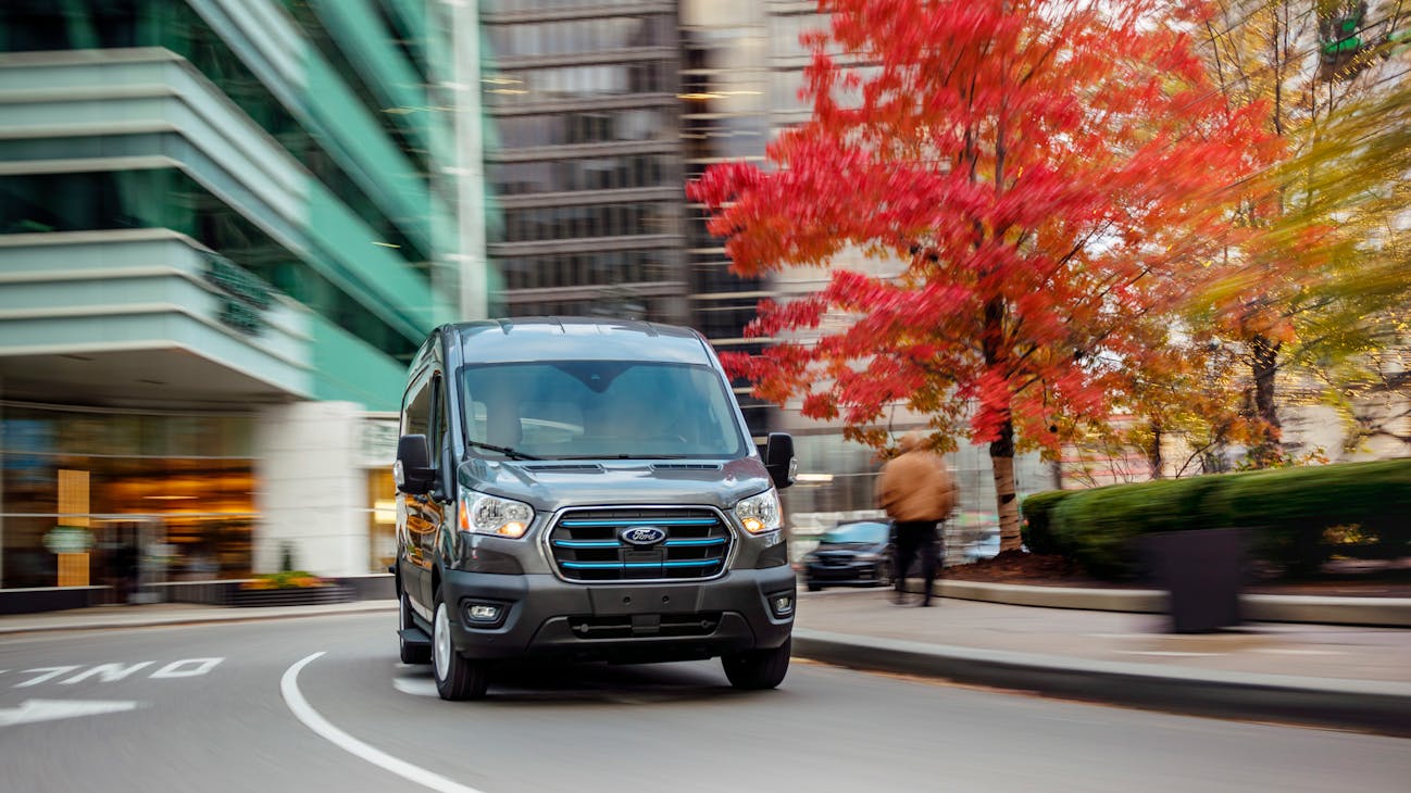 Ford Pro&rsquo;s E-Transit is gaining popularity on urban routes. With no engine oil to change or transmission fluid to flush, scheduled maintenance generally includes tire rotations, cabin air filters, and brake fluid changes.