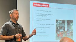 Scott Cornell, crime and theft specialist for trucking insurer Travelers Co., speaks to safety stakeholders during a June 6 session at TCA's Safety & Security Meeting in Nashville. Scott Cornell, crime and theft specialist for trucking insurer Travelers Co., speaks to safety stakeholders during a June 6 session at TCA's Safety & Security Meeting in Nashville.