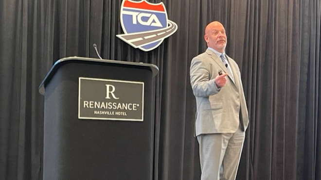 David Heller, the Truckload Carriers Association's VP of government affairs, during his regulatory update at TCA's Safety & Security Meeting in Nashville.