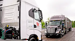 Locomation’s Autonomous Relay Convoy (ARC) Tractor and Nikola’s Tre BEV Tractor and Mobile Charging Trailer (MCT) were on display at PGT Trucking's corporate headquarters during the Innovation Showcase.