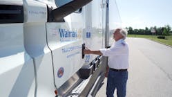 Wyatt Jepson has driven with Walmart for 27 years. He says NTransit helps with safety and ease-of-delivery.