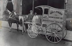 Founded in 1907, Hillyard's early fleet consisted of horse-drawn carriages. Founded in 1907, Hillyard's early fleet consisted of horse-drawn carriages.