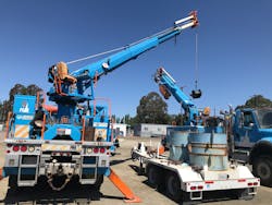 Among the fleet’s hybrid vehicles are work trucks with electrified hydraulics systems. Among the fleet’s hybrid vehicles are work trucks with electrified hydraulics systems.
