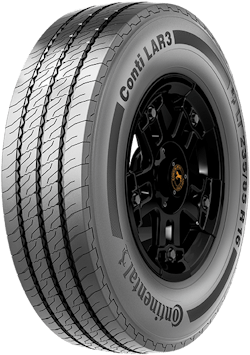 Continental&rsquo;s LAR3 16-inch tire features an all-steel casing.