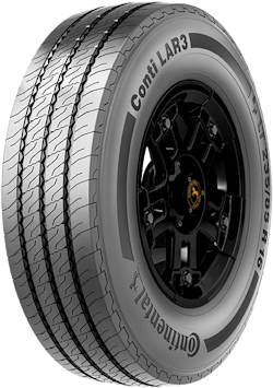 Continental’s LAR3 16-inch tire features an all-steel casing. Continental’s LAR3 16-inch tire features an all-steel casing.