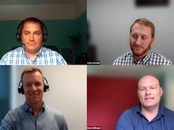 Deryk Gillespie, Trimac&rsquo;s VP of technology and innovation, and Isaac co-founder Jean-S&eacute;bastien Bouchard (bottom left) discussed Trimac&rsquo;s partnership with Isaac last summer during a Truckload Carriers Association webinar on real-time driver coaching.