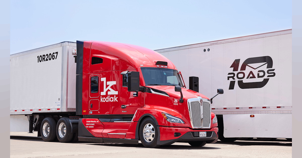 Kodiak partners with 10 Roads Express, expands autonomous freight