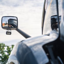 The DriveriHub allows fleets to equip four additional cameras, including side-facing cameras. Altom mounts its side-facing cameras on its trucks&apos; hood mirrors.