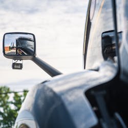 The DriveriHub allows fleets to equip four additional cameras, including side-facing cameras. Altom mounts its side-facing cameras on its trucks' hood mirrors. The DriveriHub allows fleets to equip four additional cameras, including side-facing cameras. Altom mounts its side-facing cameras on its trucks' hood mirrors.