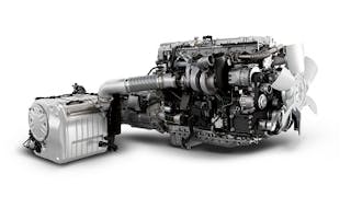 The S13 Integrated Powertrain consists of three components: engine, transmission, and aftertreatment system, designed and developed by Navistar and Traton to maximize compatibility and integration between systems.