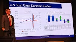Paul Traub, ACT Research's chief economist, speaks at ACT's Seminar 67 on Aug. 24, 2022. Paul Traub, ACT Research's chief economist, speaks at ACT's Seminar 67 on Aug. 24, 2022.
