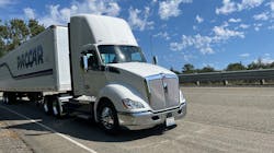 The T680E is a battery-electric Class 8 with a 150-mile range. Rated at 536 horsepower with 1,623 lb.-ft. of torque, it uses a 396 kWh battery pack and has an 82,000-lb. gross vehicle weight rating (GVWR). The T680E is a battery-electric Class 8 with a 150-mile range. Rated at 536 horsepower with 1,623 lb.-ft. of torque, it uses a 396 kWh battery pack and has an 82,000-lb. gross vehicle weight rating (GVWR).